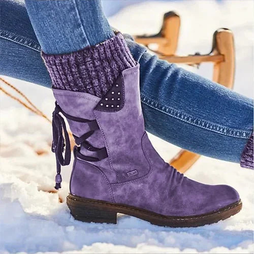 Studio Harvyn | Women – Winter Ankle Boots with Lacing - Stylish & Warm