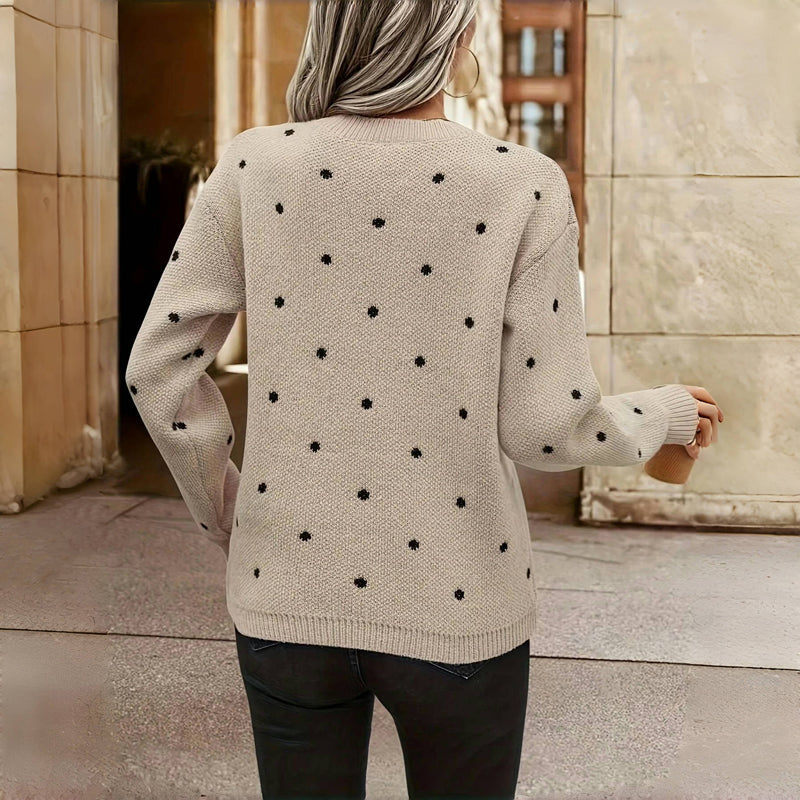 Studio Harvyn | Women - Polka Dot Knit Jumper - Stylish Design