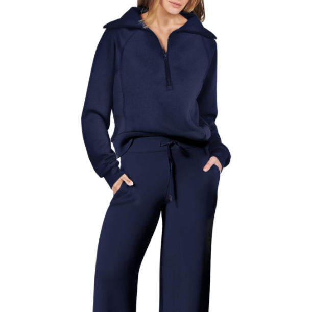 Studio Harvyn | Women - Wide-Leg Zip Tracksuit Set with Drawstring