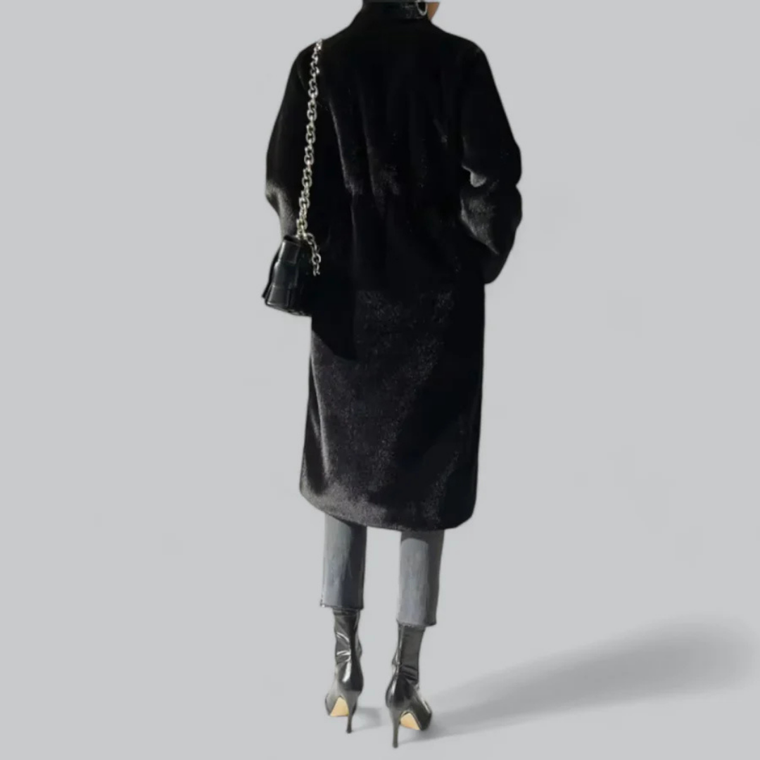 Studio Harvyn | Women - Black Slim Fit Long Trench Coat - Classic Style