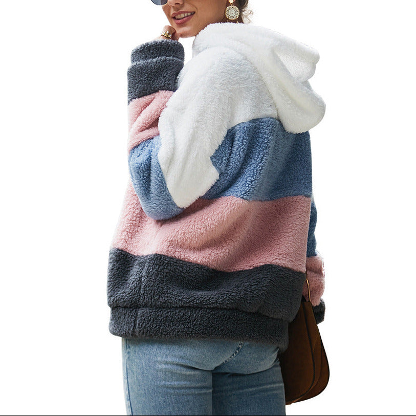 Studio Harvyn | Women - Fleece Hoodie - Colour Block Style