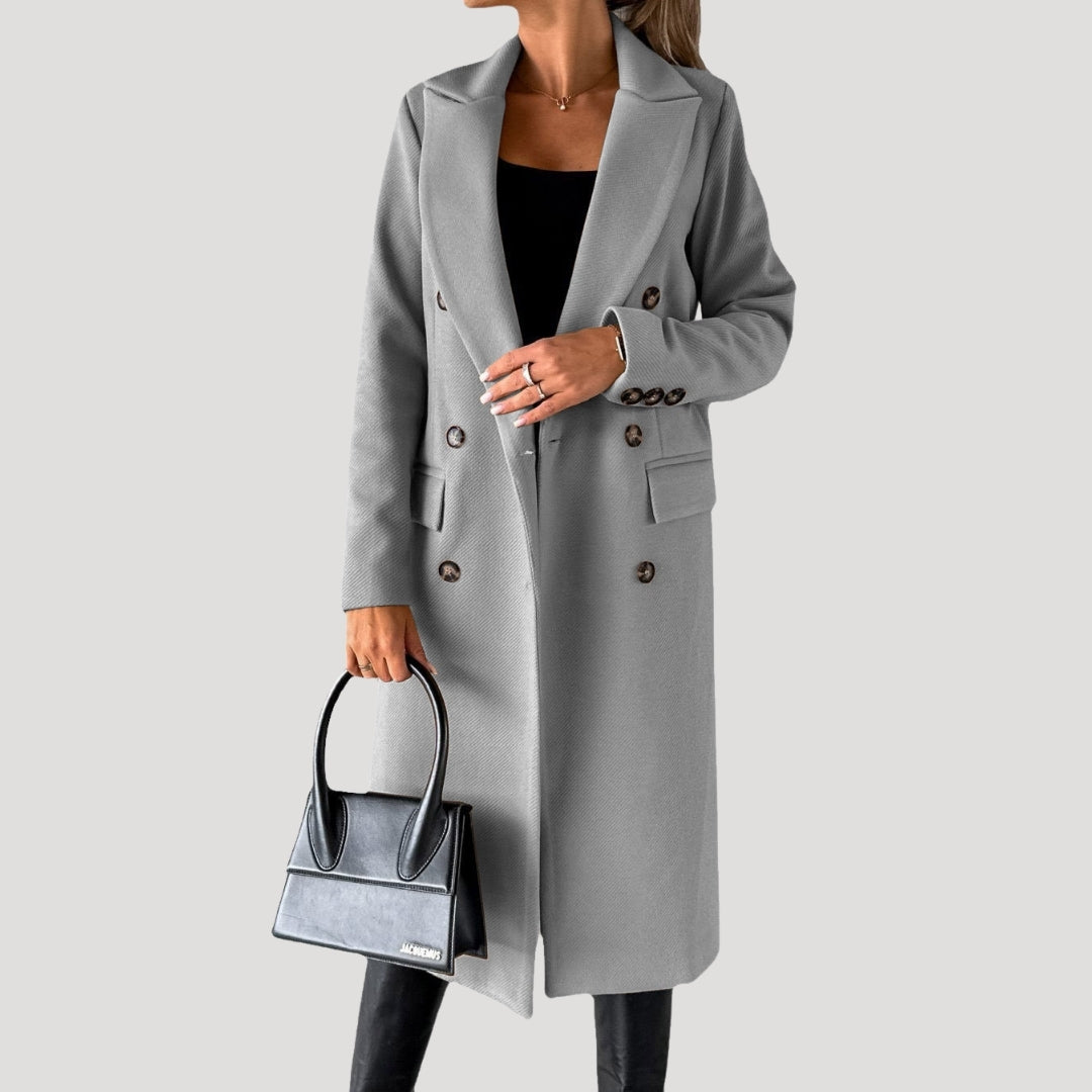 Studio Harvyn | Women – Long Winter Coat - Double Breasted Style