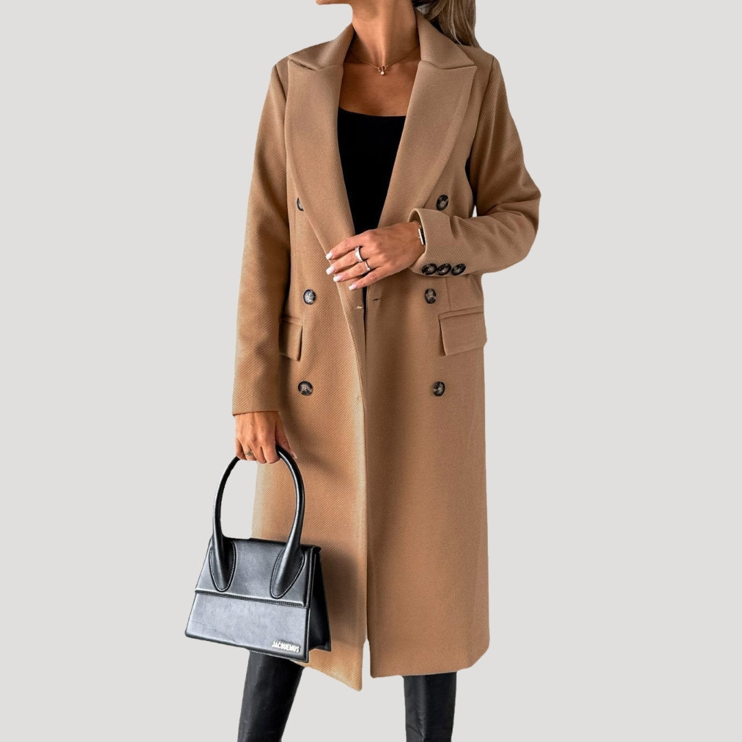 Studio Harvyn | Women – Long Winter Coat - Double Breasted Style