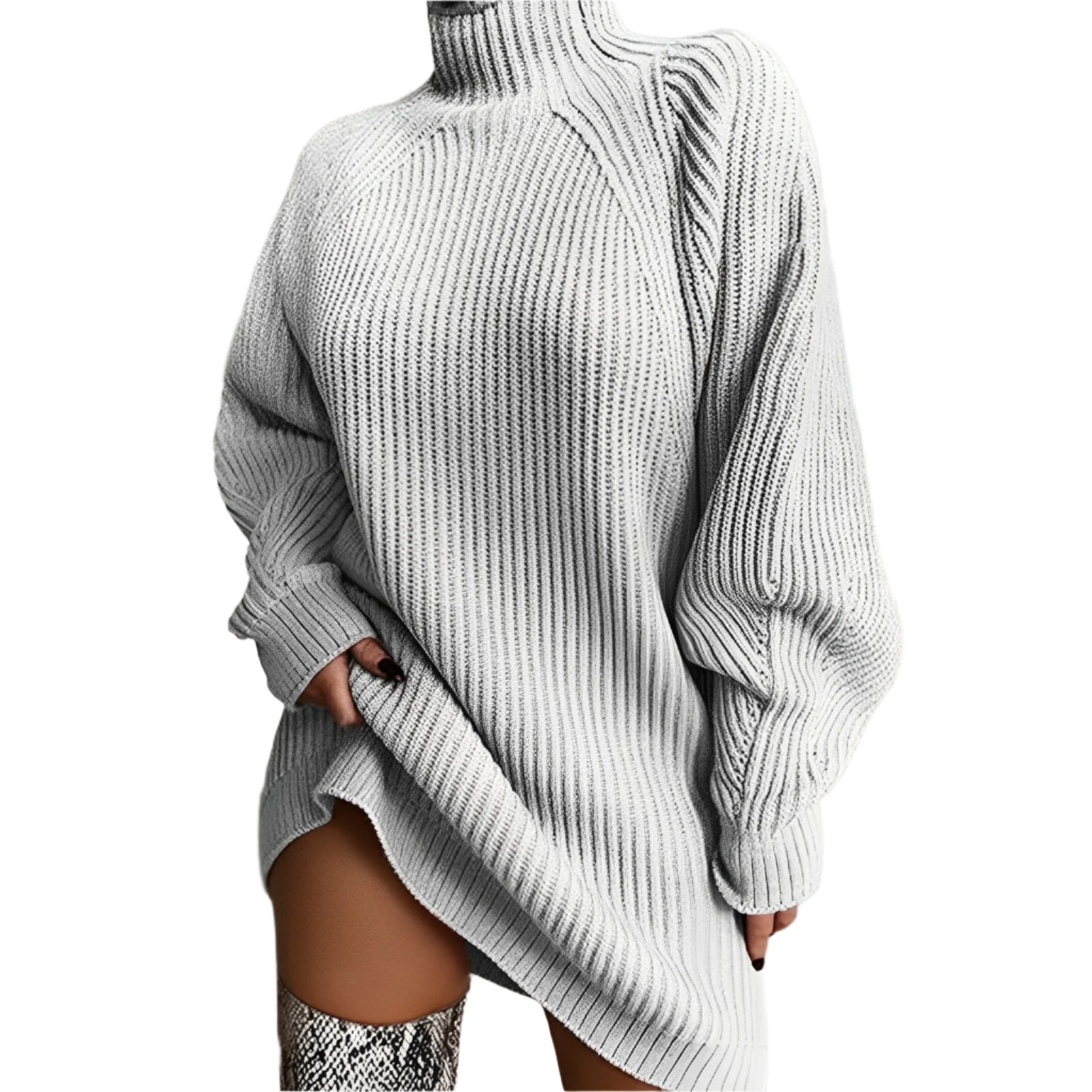 Studio Harvyn | Women – Oversized Turtleneck Jumper - Cosy Knit Style