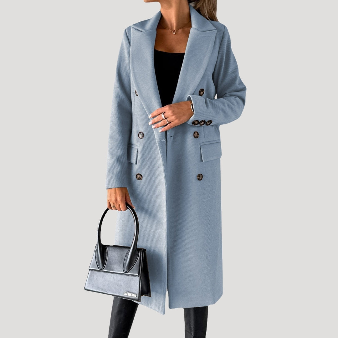 Studio Harvyn | Women – Long Winter Coat - Double Breasted Style