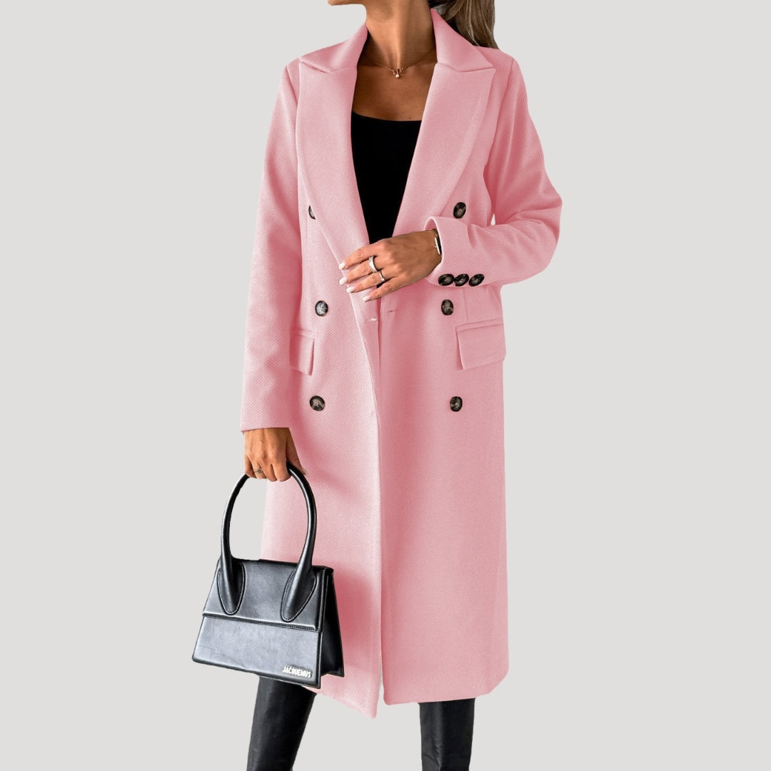 Studio Harvyn | Women – Long Winter Coat - Double Breasted Style