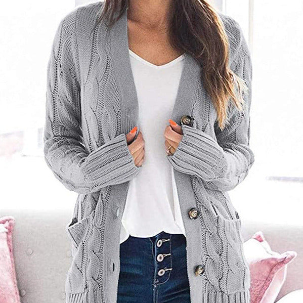 Studio Harvyn | Women - Cable Knit Cardigan - Pockets