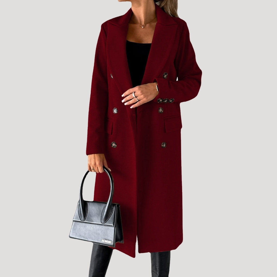 Studio Harvyn | Women – Long Winter Coat - Double Breasted Style
