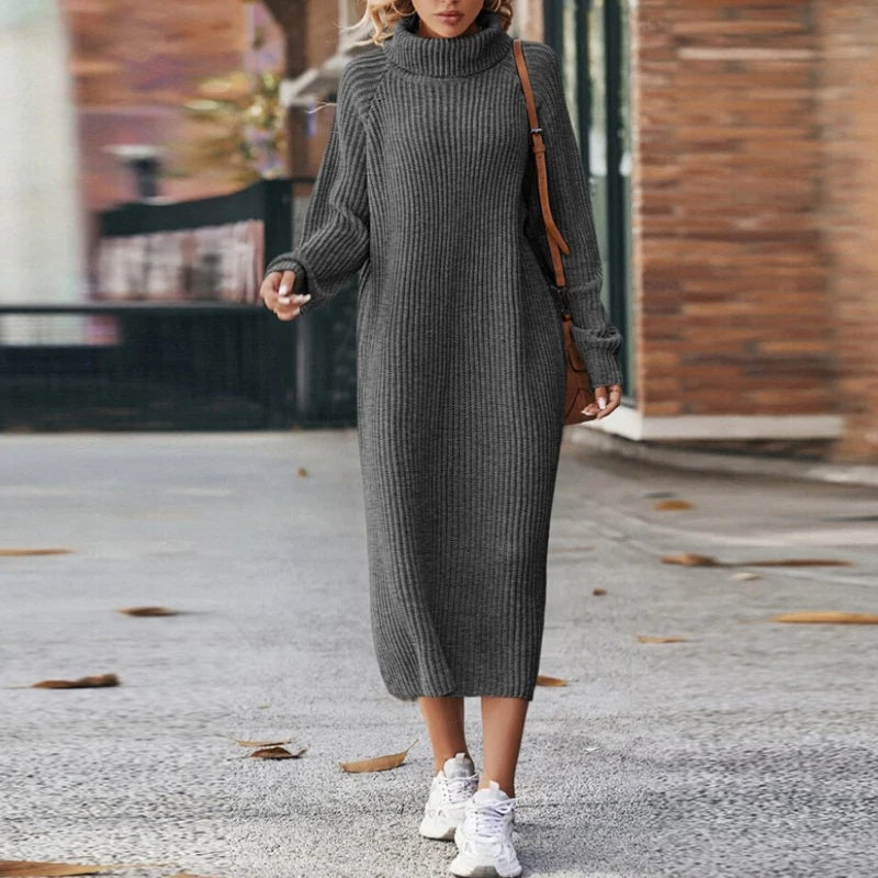 Studio Harvyn | Women - Midi Knitted Turtleneck Jumper Dress