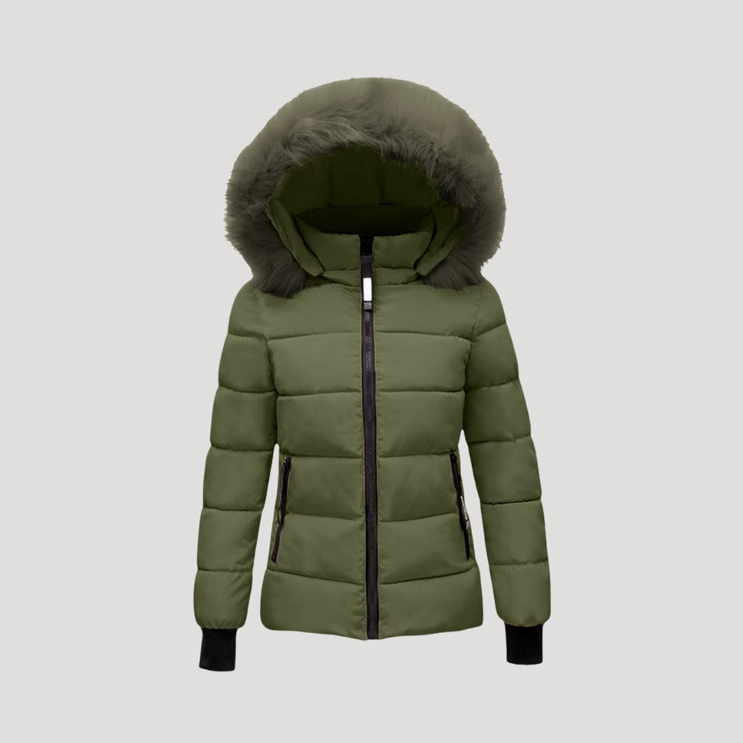 Studio Harvyn | Women - Puffer Jacket - Fur Hooded & Padded Coat