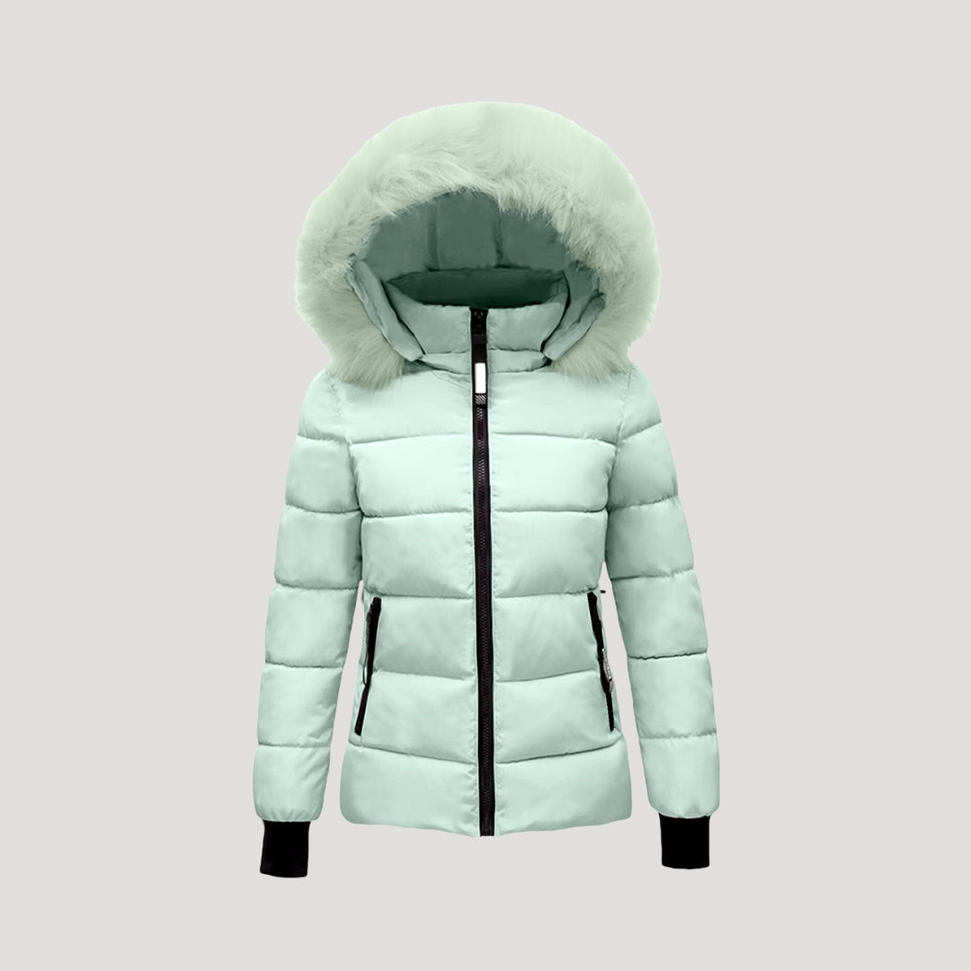 Studio Harvyn | Women - Puffer Jacket - Fur Hooded & Padded Coat