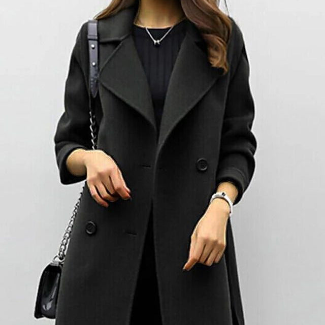 Studio Harvyn | Women - Tailored Wool Coat - High Collar