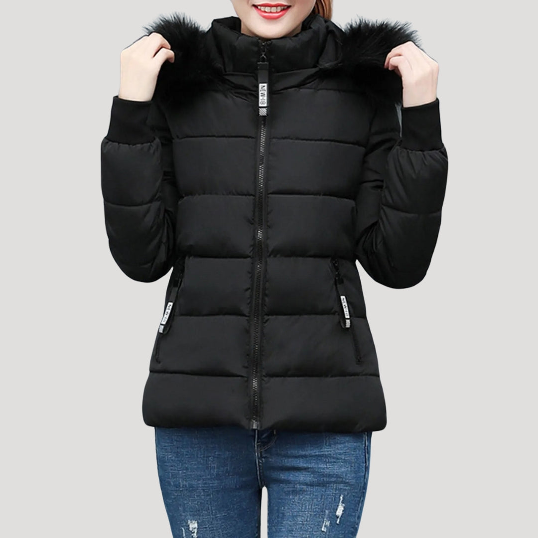 Studio Harvyn | Women - Puffer Jacket - Fur Hooded & Padded Coat