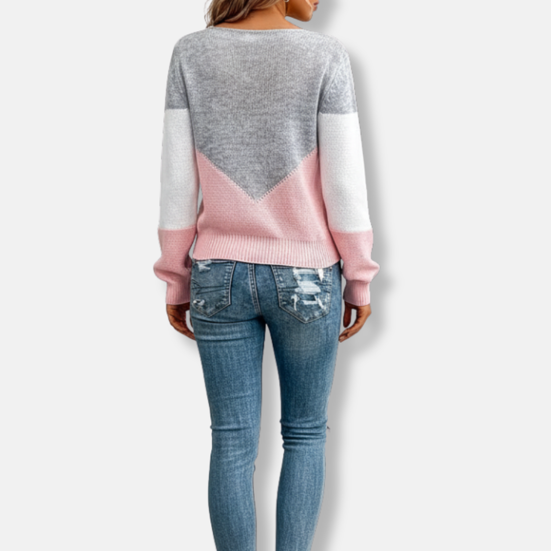 Studio Harvyn | Women - Colour Block Boat Neck Jumper