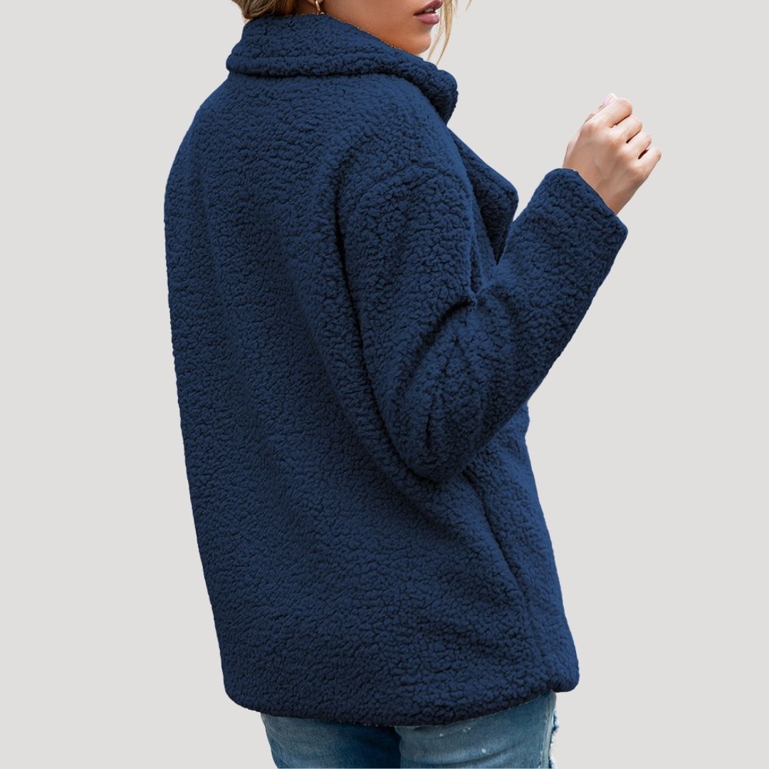 Studio Harvyn | Women - Double Breasted Fleece Jacket - Winter Style
