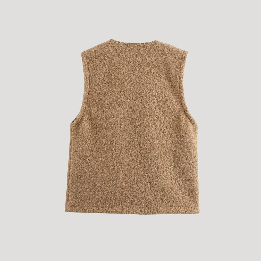 Studio Harvyn | Women - Knit Wool Vest - Tie Front Detail