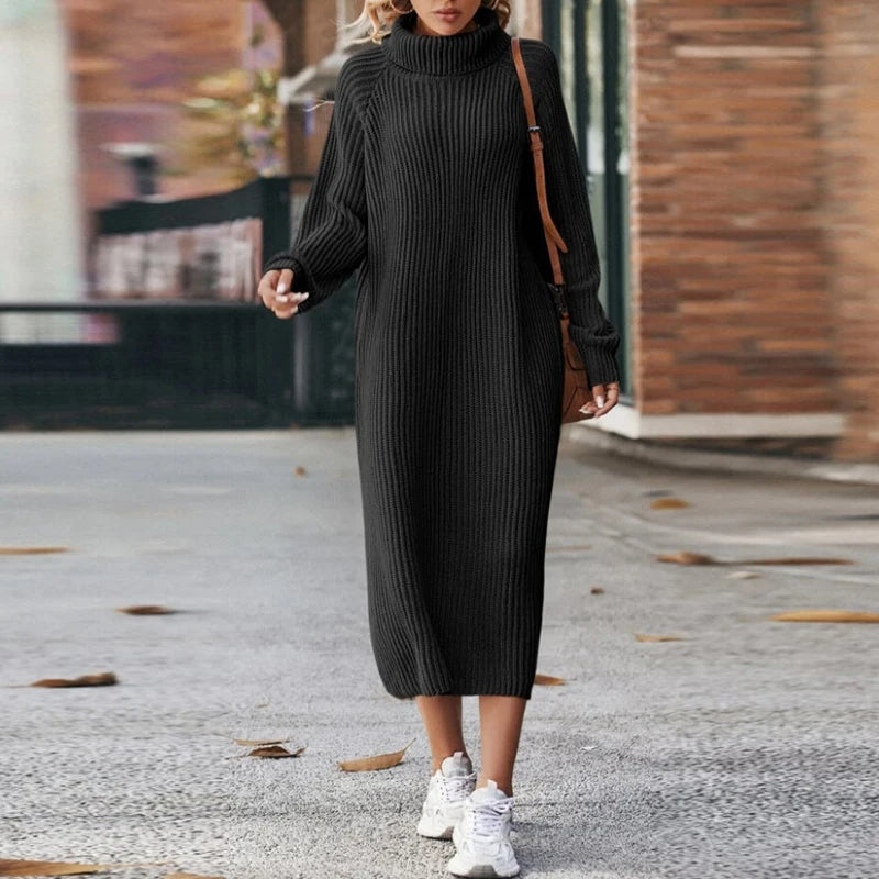 Studio Harvyn | Women - Midi Knitted Turtleneck Jumper Dress