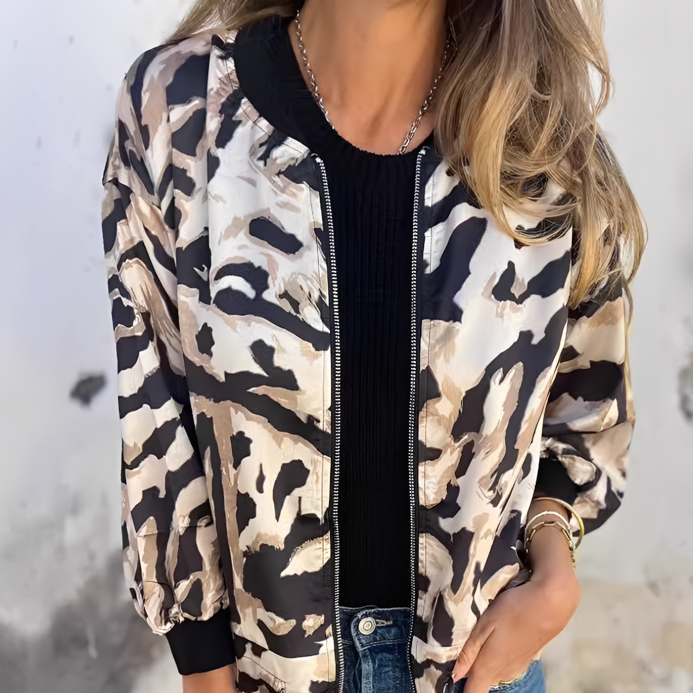 Studio Harvyn | Women - Soft Zip Jacket - Trendy Design