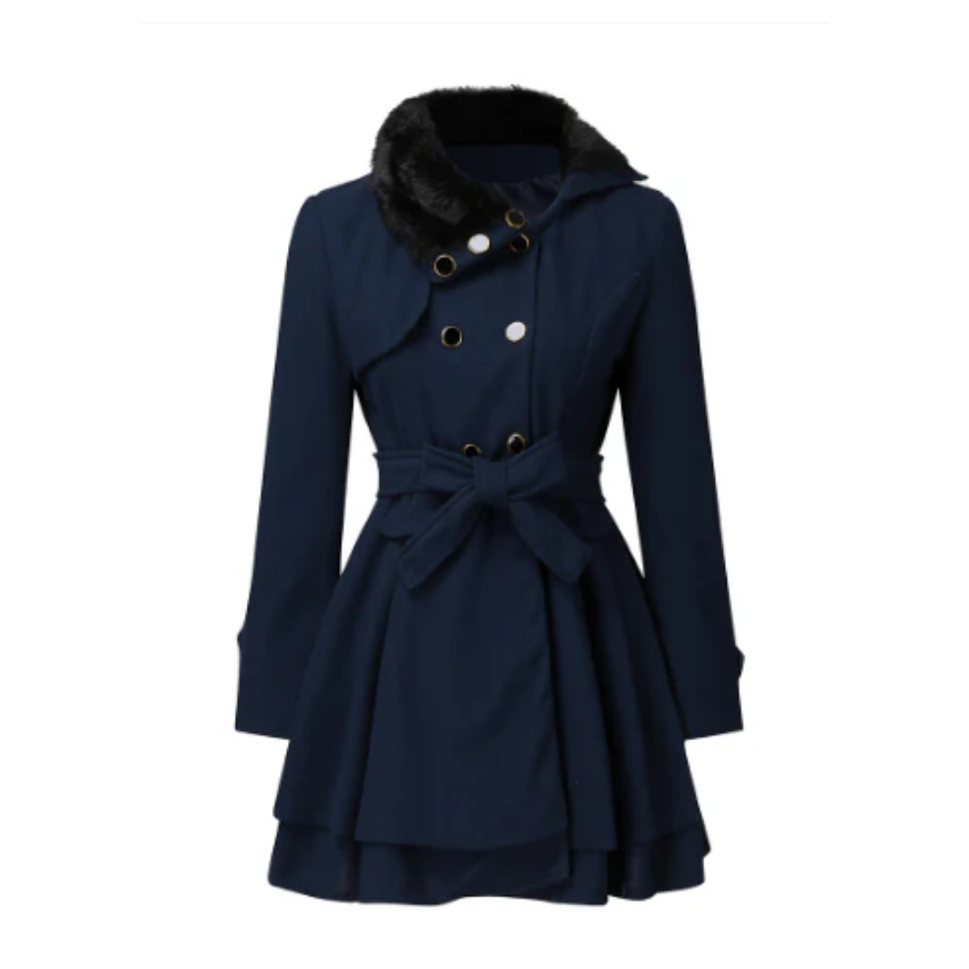 Studio Harvyn | Women - Stylish Belted Trench Coat - Sophisticated Style