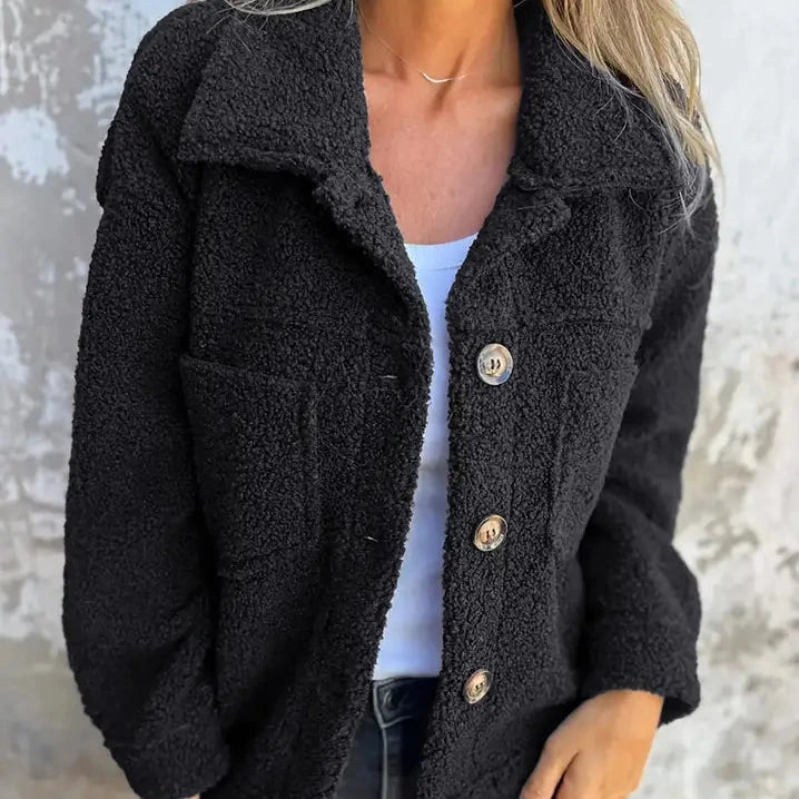 Studio Harvyn | Women - Long Sleeve Teddy Coat - Cosy Winter Style