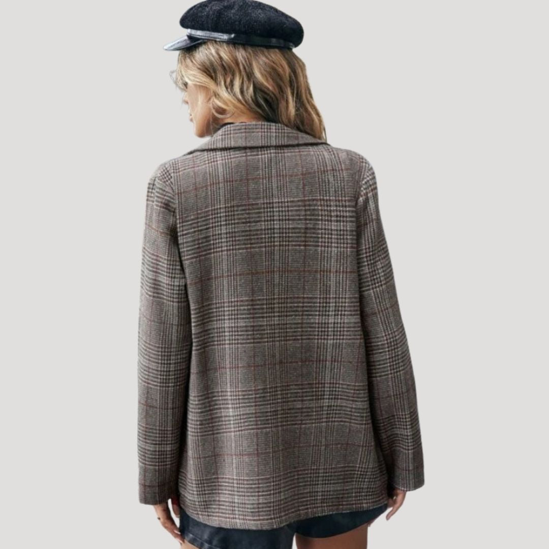 Studio Harvyn | Women - Tailored Check Winter Blazer - Wool Blend