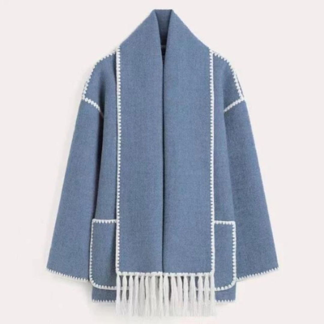 Studio Harvyn | Women - Warm Wrap Collar Winter Coat - Loose Style