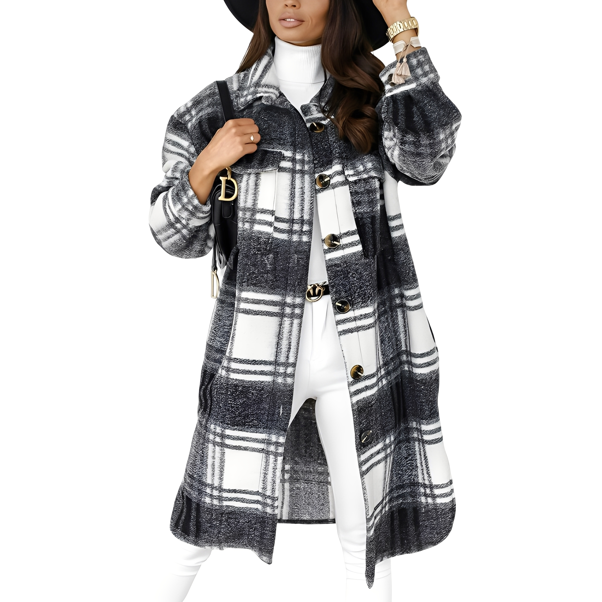 Studio Harvyn | Women - Long Checked Jacket