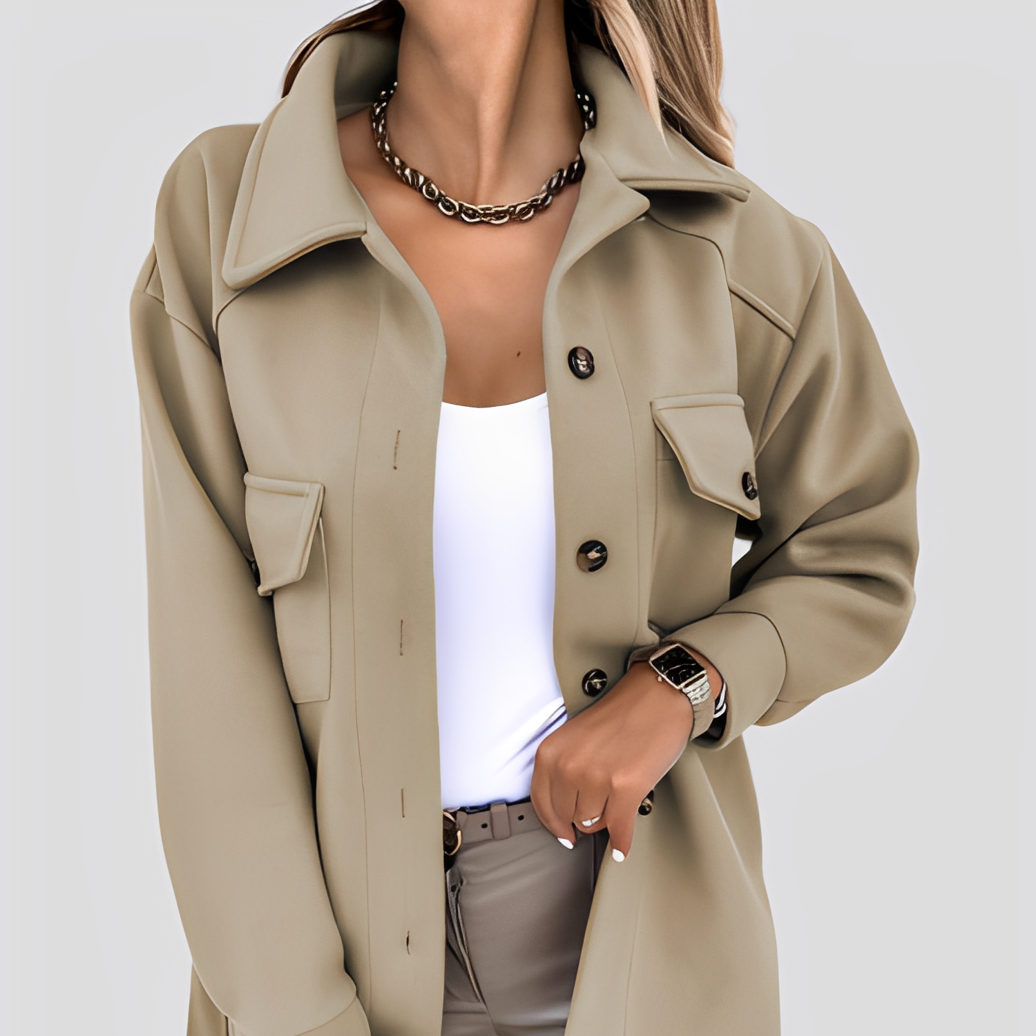 Studio Harvyn | Women - Lightweight Wool Lapel Collar Jacket