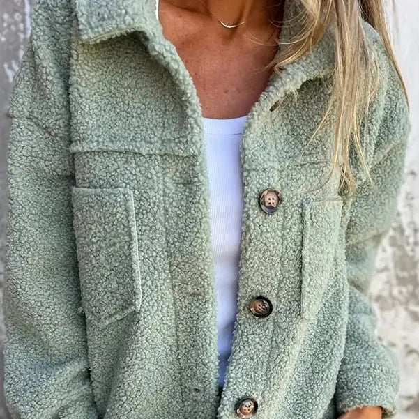 Studio Harvyn | Women - Long Sleeve Teddy Coat - Cosy Winter Style