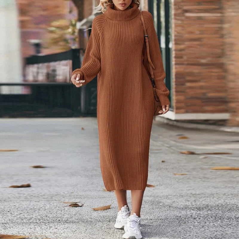 Studio Harvyn | Women - Midi Knitted Turtleneck Jumper Dress