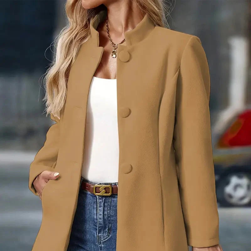 Studio Harvyn | Women - Chic Mid-Length Coat - Casual Style