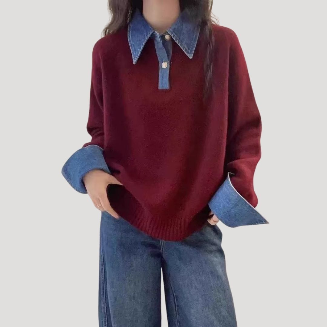 Studio Harvyn | Women - Wool Winter Jumper - Layered Collar