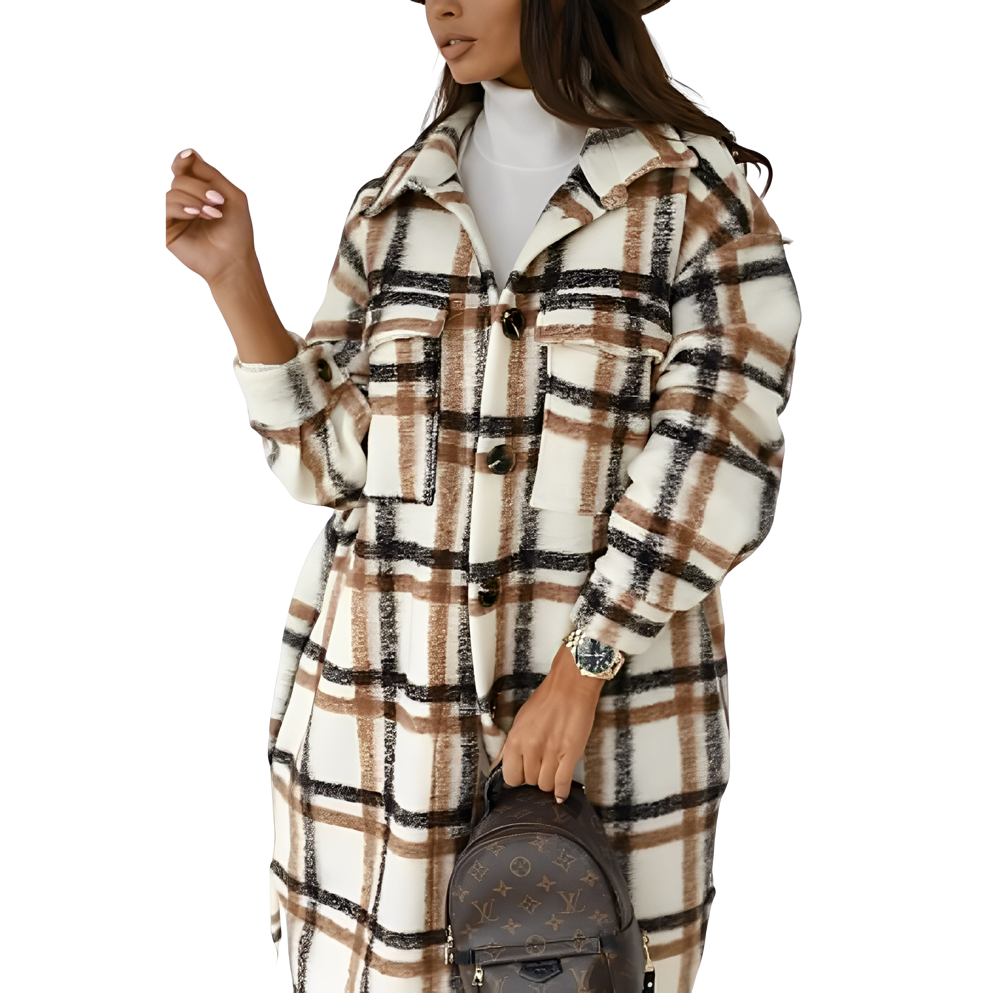 Studio Harvyn | Women - Long Checked Jacket