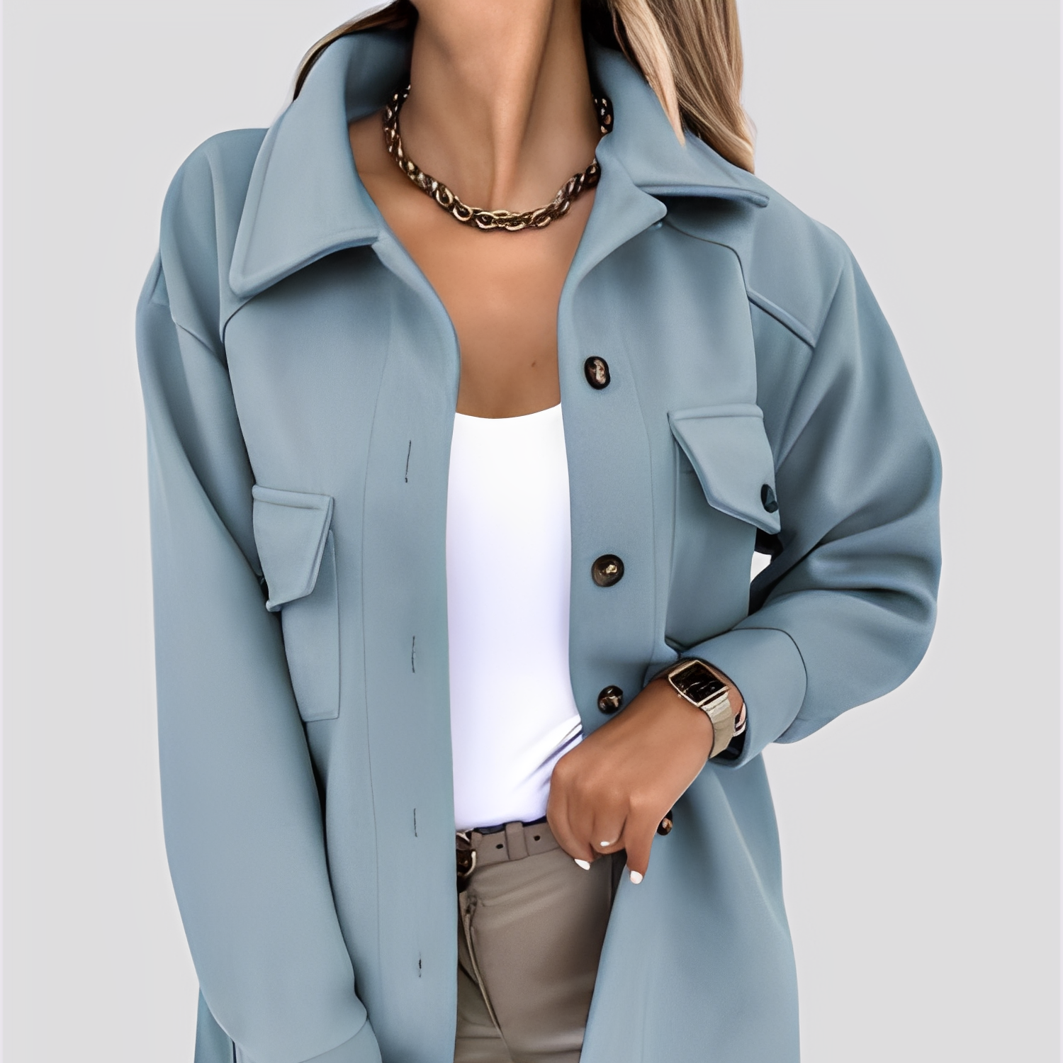 Studio Harvyn | Women - Lightweight Wool Lapel Collar Jacket