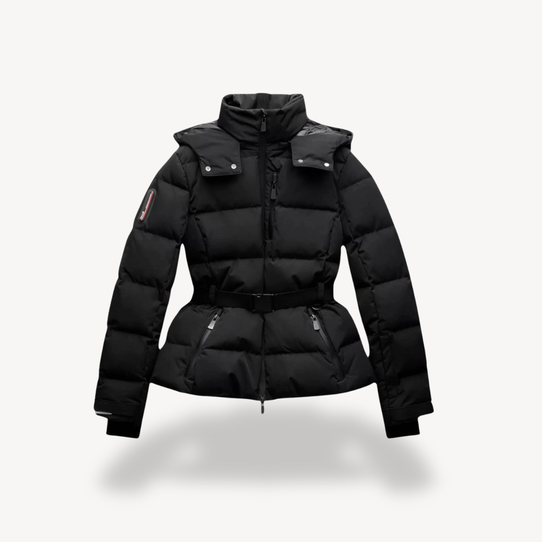 Studio Harvyn | Women - Hooded Belted Puffer Jacket - Cosy Style