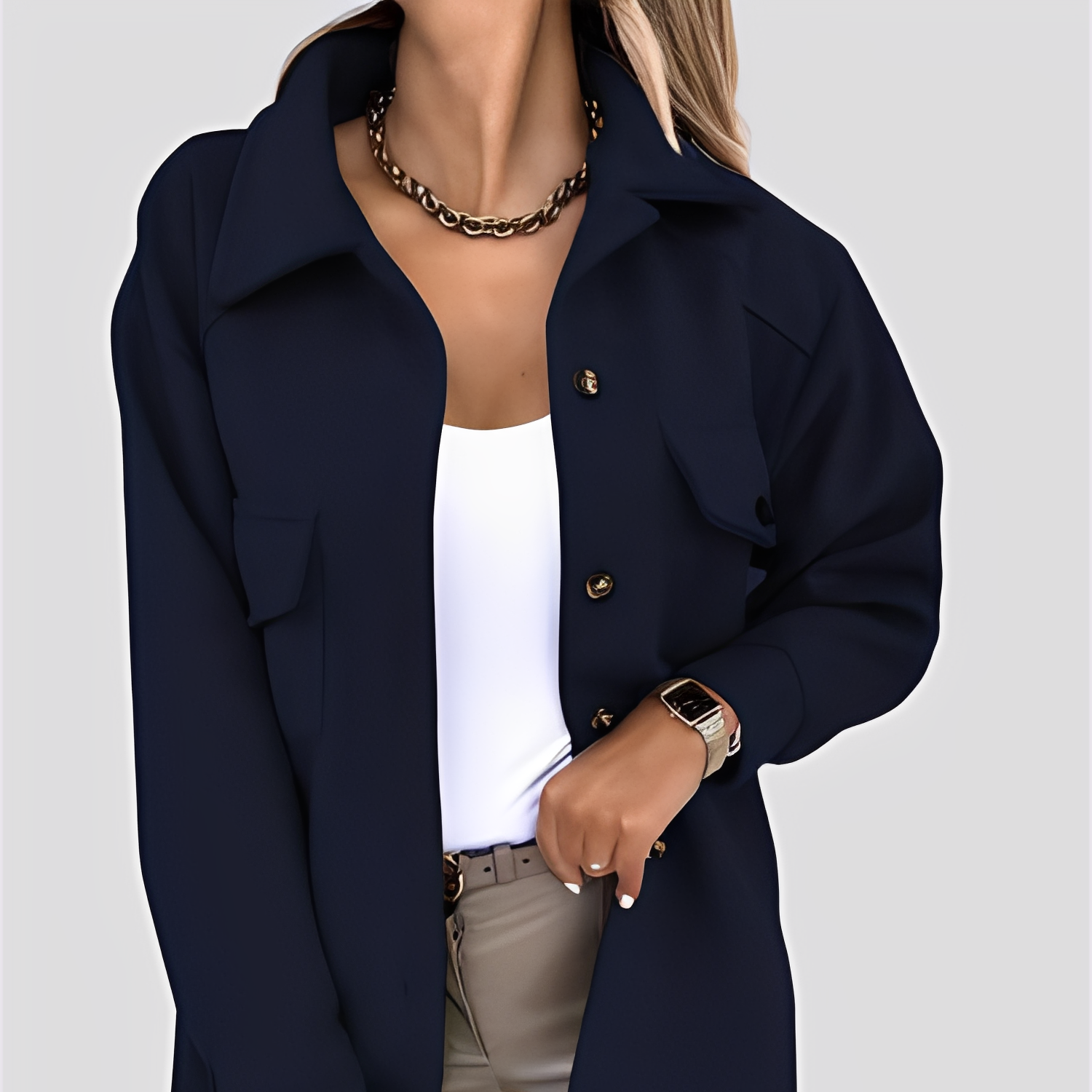 Studio Harvyn | Women - Lightweight Wool Lapel Collar Jacket