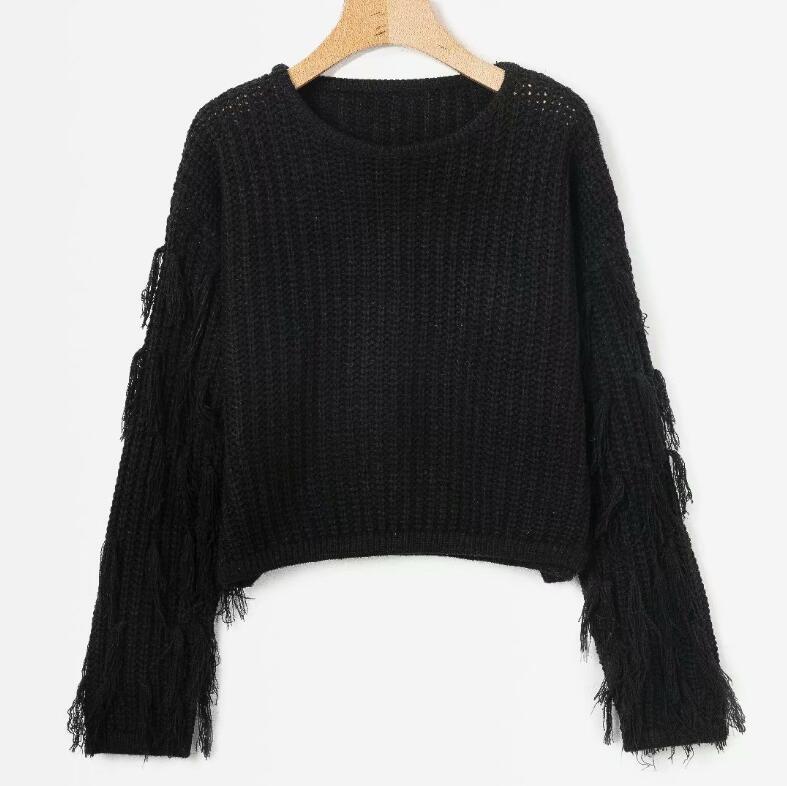 Studio Harvyn | Women - Cosy Knitted Jumper - Fringed Sleeves