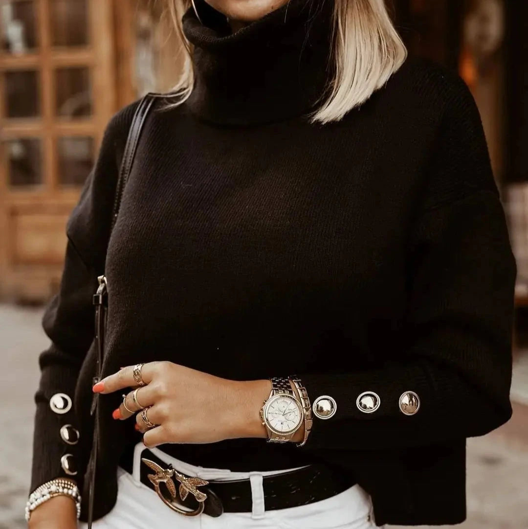 Studio Harvyn | Women – Knitted Roll Neck Jumper - Stylish Comfort