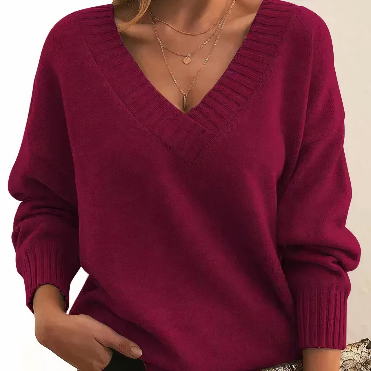 Studio Harvyn | Women - V-Neck Jumper - Ribbed Cuffs