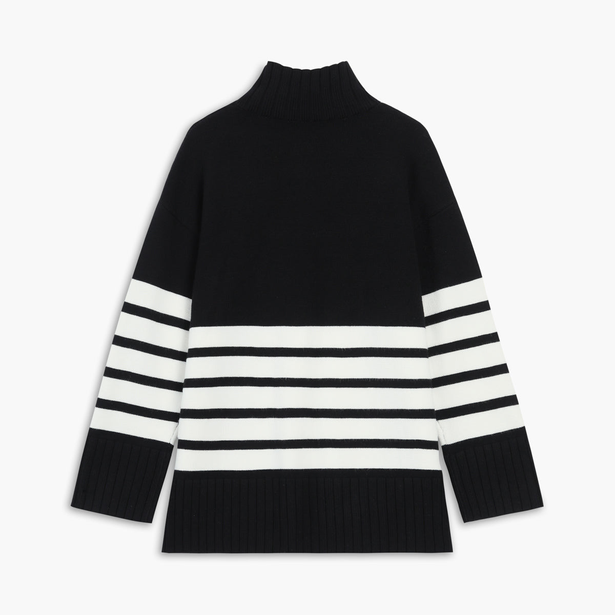 Studio Harvyn | Women - Mock Neck Stripe Jumper - Cosy Style