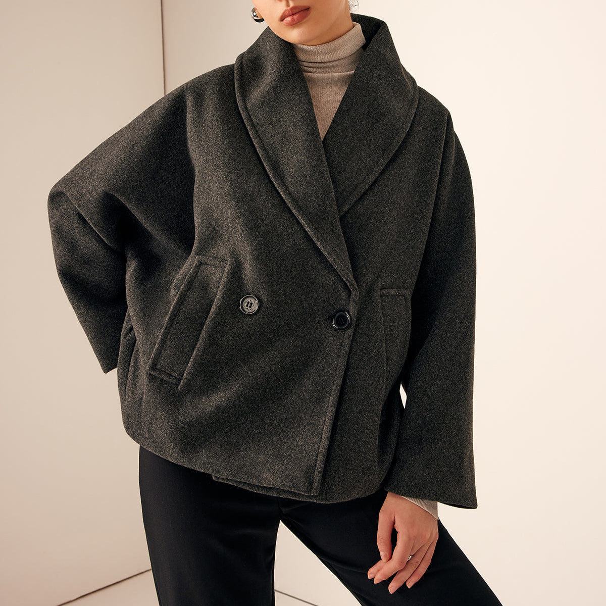 Studio Harvyn | Women - Classic Tweed Coat - Short Style