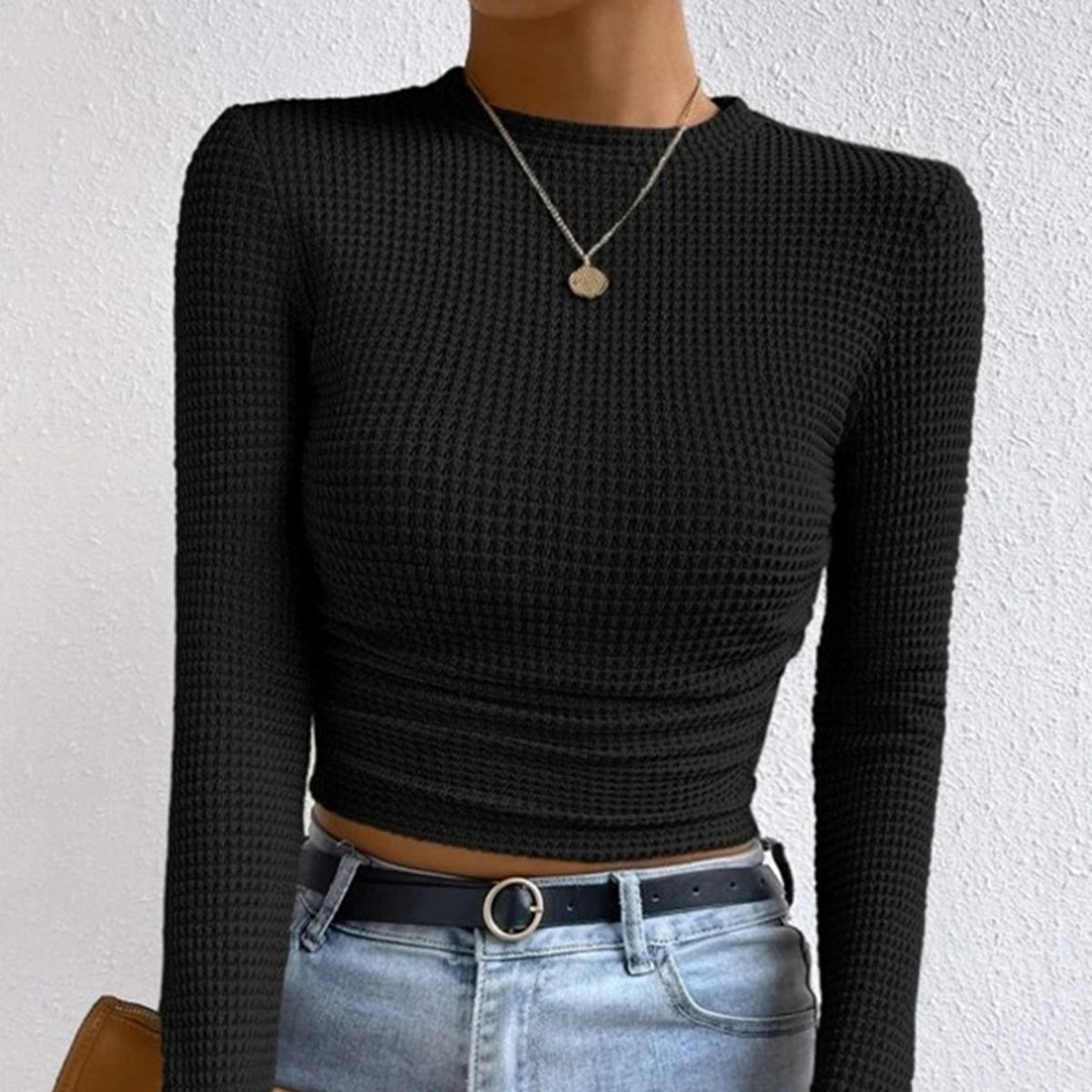 Studio Harvyn | Women - Slim Jumper - Waffle Stitch Knit Design