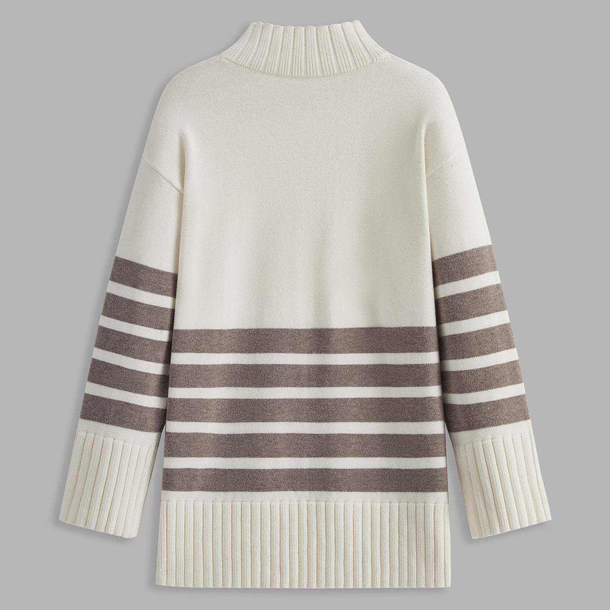 Studio Harvyn | Women - Mock Neck Stripe Jumper - Cosy Style
