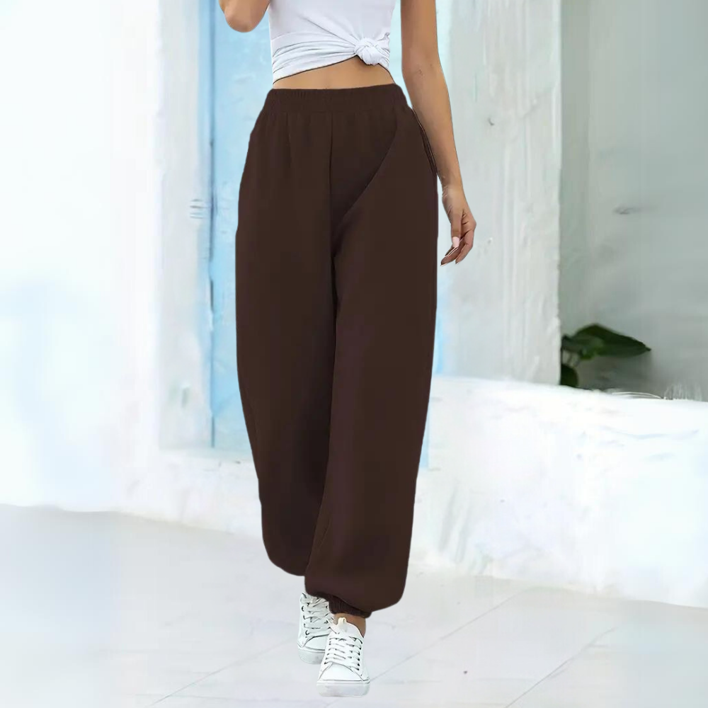 Studio Harvyn | Women - High Waist Jogging Trousers - Baggy Style
