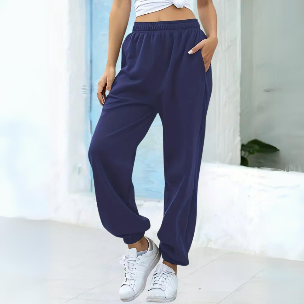 Studio Harvyn | Women - High Waist Jogging Trousers - Baggy Style