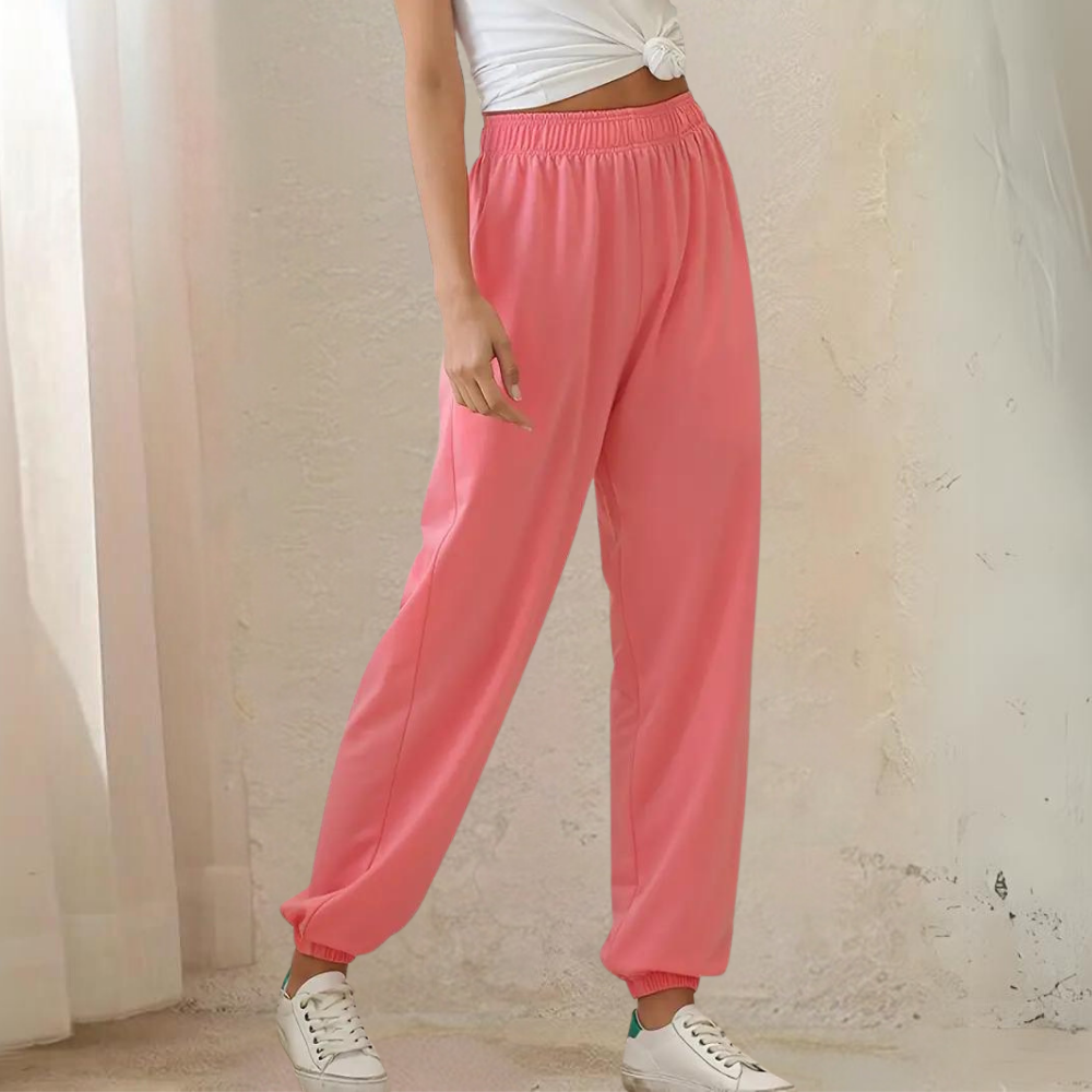 Studio Harvyn | Women - High Waist Jogging Trousers - Baggy Style