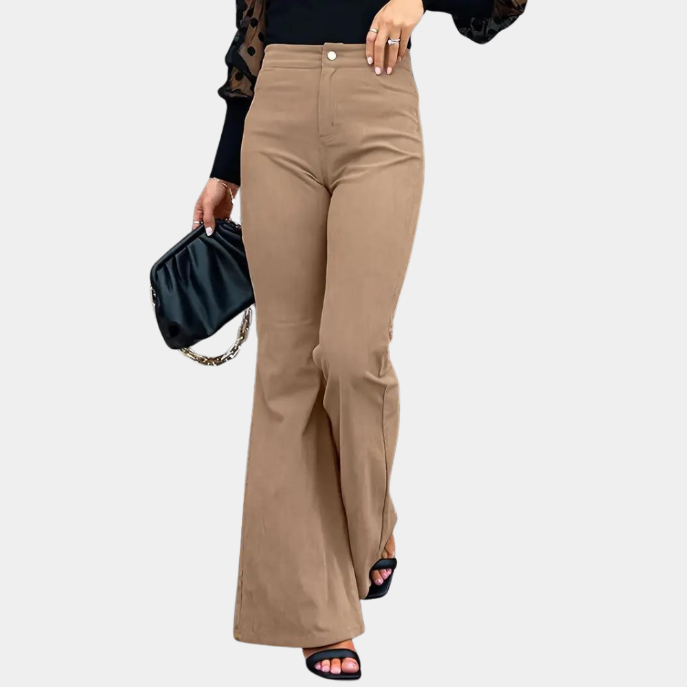 Studio Harvyn | Women - High Waist Flare Trousers - Corduroy Style
