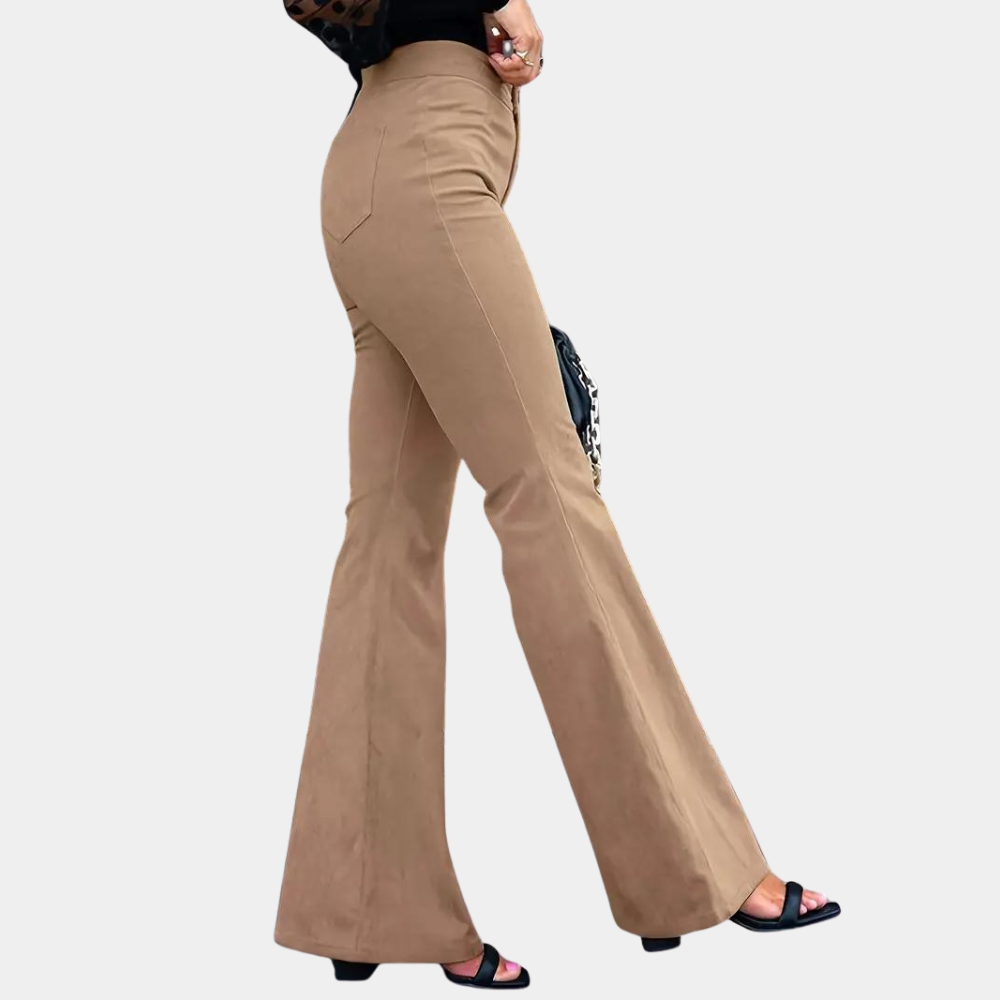 Studio Harvyn | Women - High Waist Flare Trousers - Corduroy Style