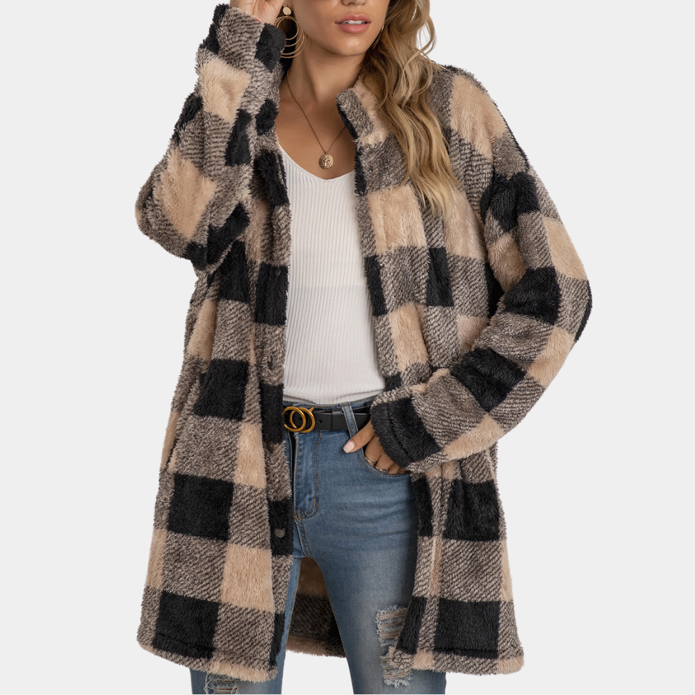 Studio Harvyn | Women - Elegant Check Coat - Winter Style