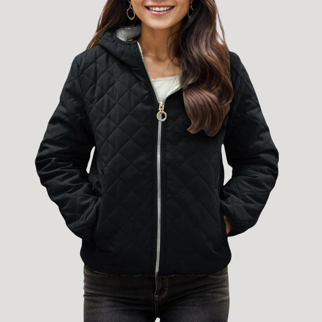 Studio Harvyn | Women - Stylish Quilted Puffer Jacket - Hooded Style